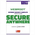 Webroot Complete Internet Security + Antivirus Protection – Software (10 Devices) (1-Year Subscription)